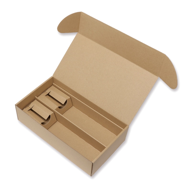 HEIKO 箱 ナチュラルボックス Z-33 ハーフボトル2本用(台紙付) 10枚/袋