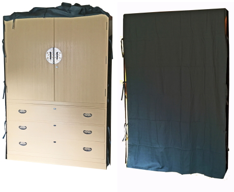 未使用品 油単 油箪 ゆたん 昭和レトロ 古布 桐ダンス保護カバー 未