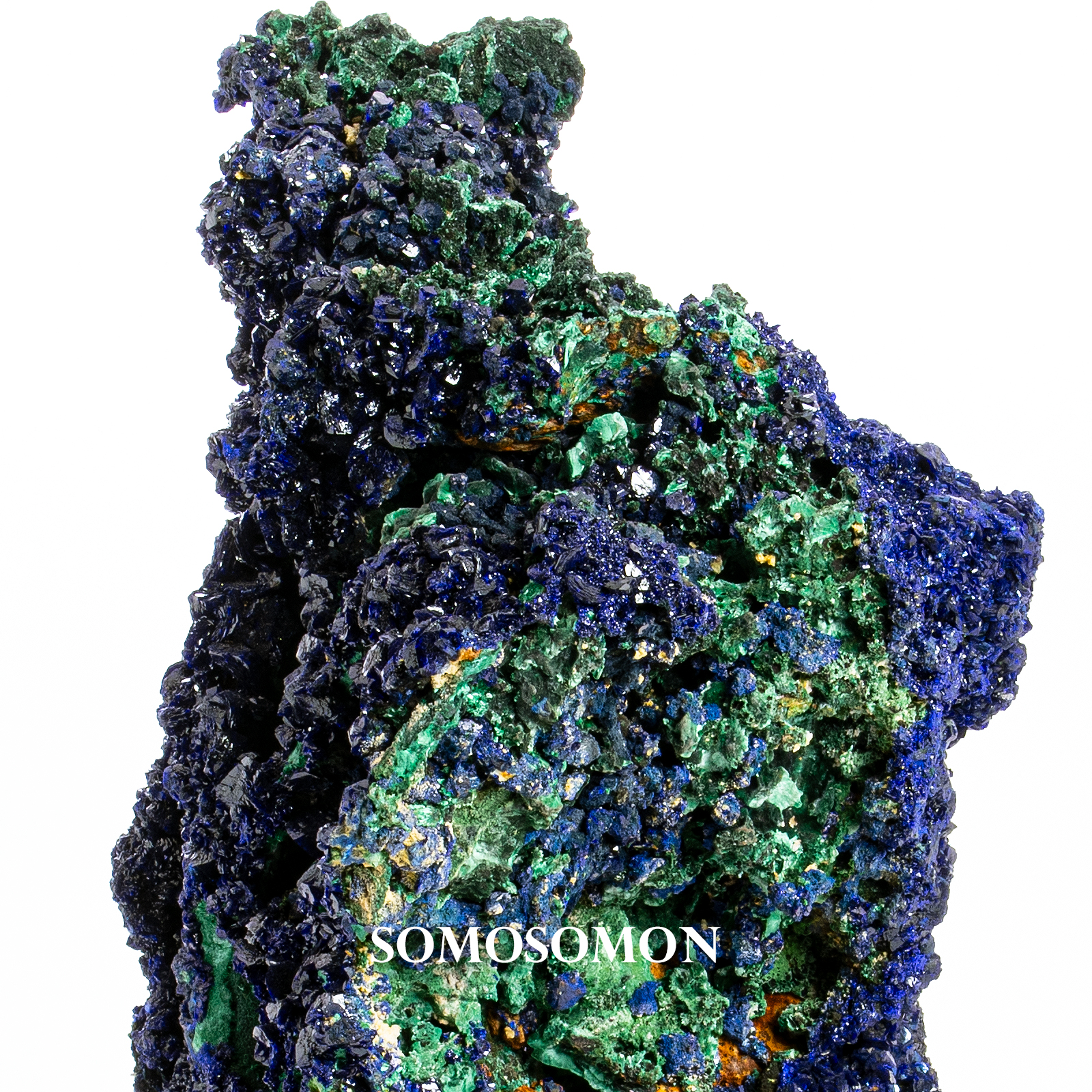 アズライトマラカイト 原石 クラスター 1309g 藍銅鉱孔雀石