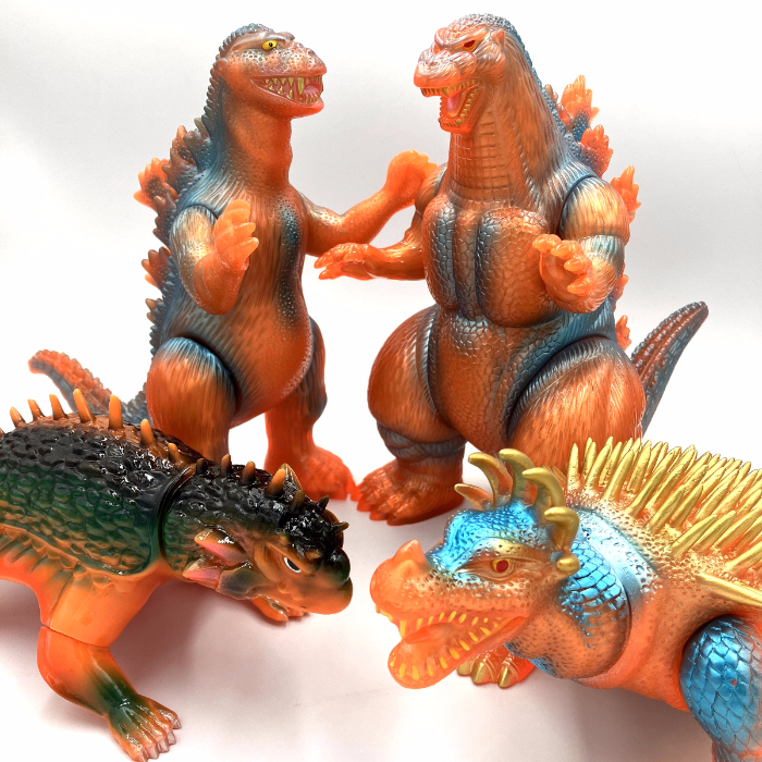 極美品 マルサン 東宝怪獣福袋 ヘドラ350 氷結ver ソフビ ゴジラ怪獣