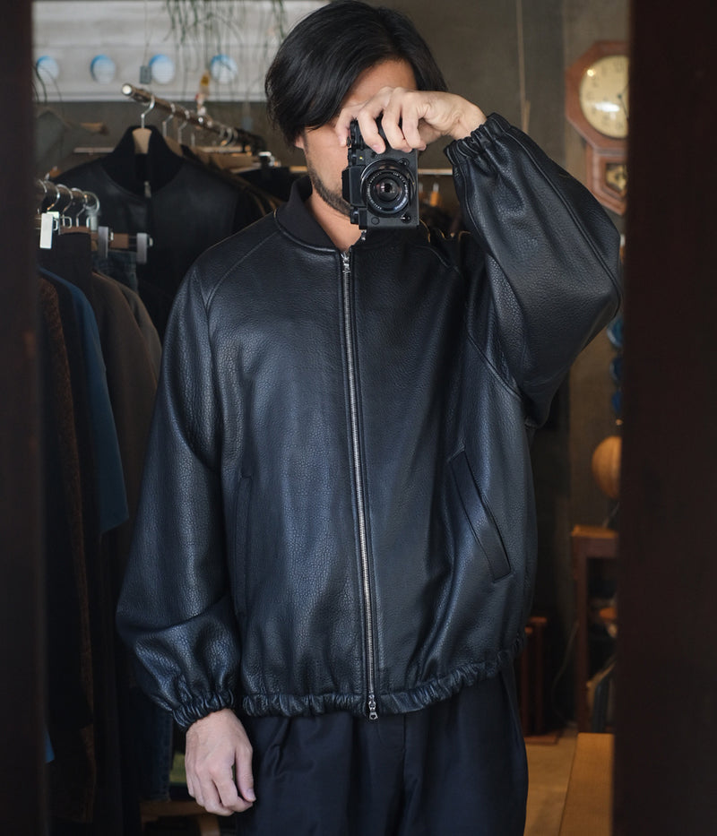 ssstein 25ss Leather Zip Short Jacket