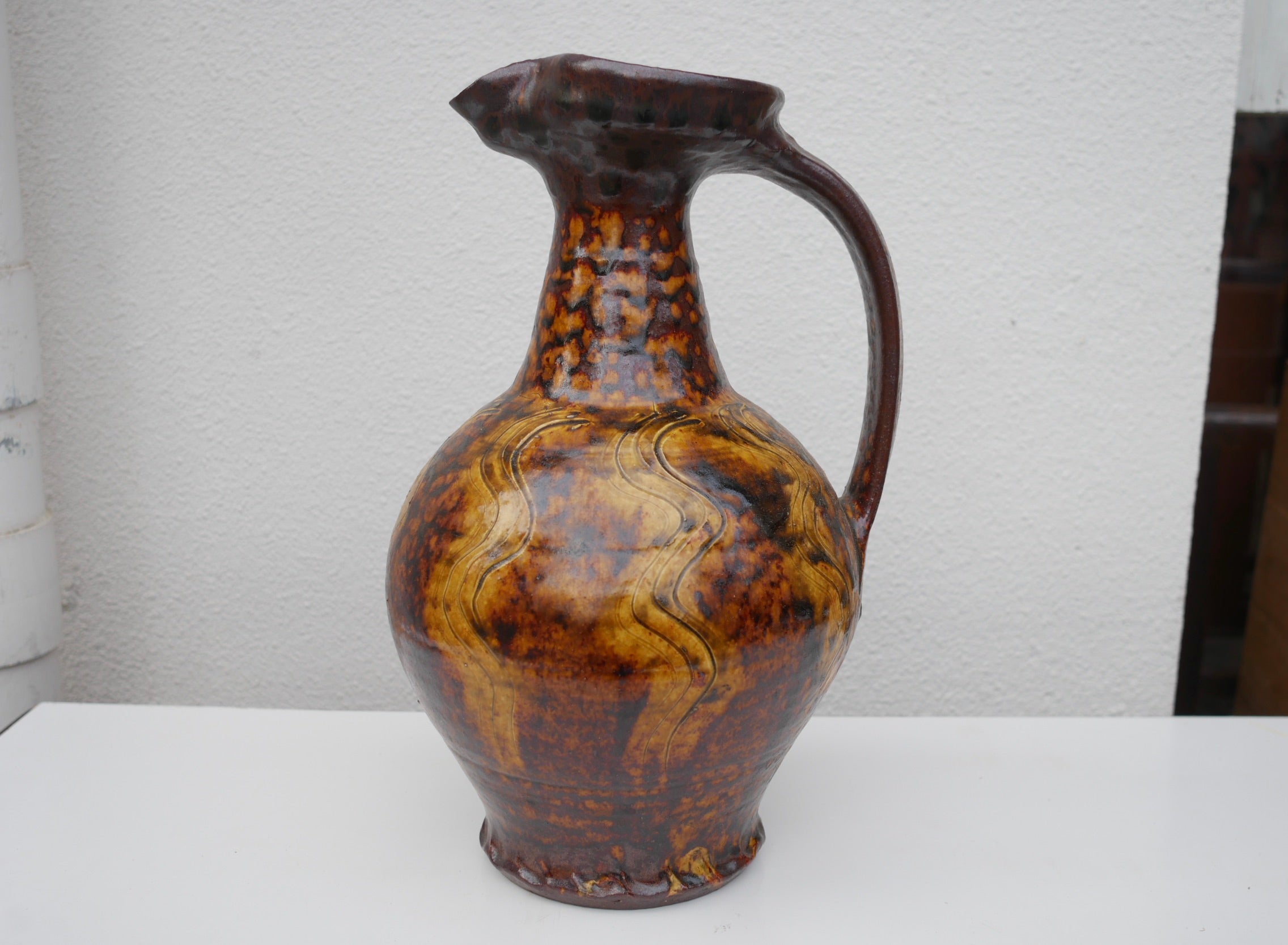 舩木研兒 三彩秞 押紋 深鉢 ボール 美品 希少 古民藝 舩木研兒 三彩秞