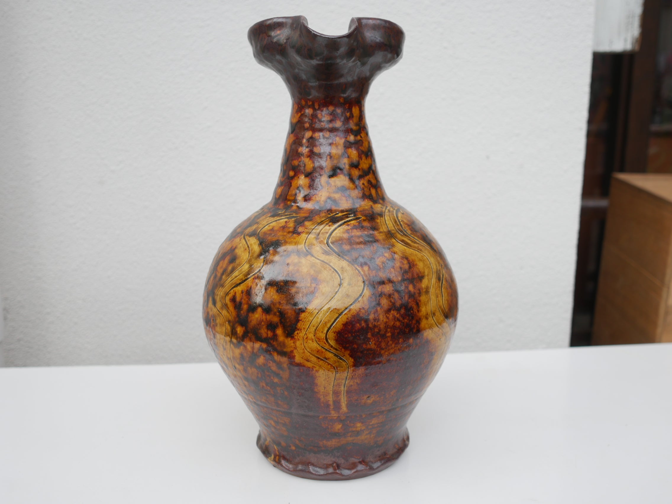 舩木研兒 鐵飴釉六角皿 舩木研児 布志名焼 角皿 民藝