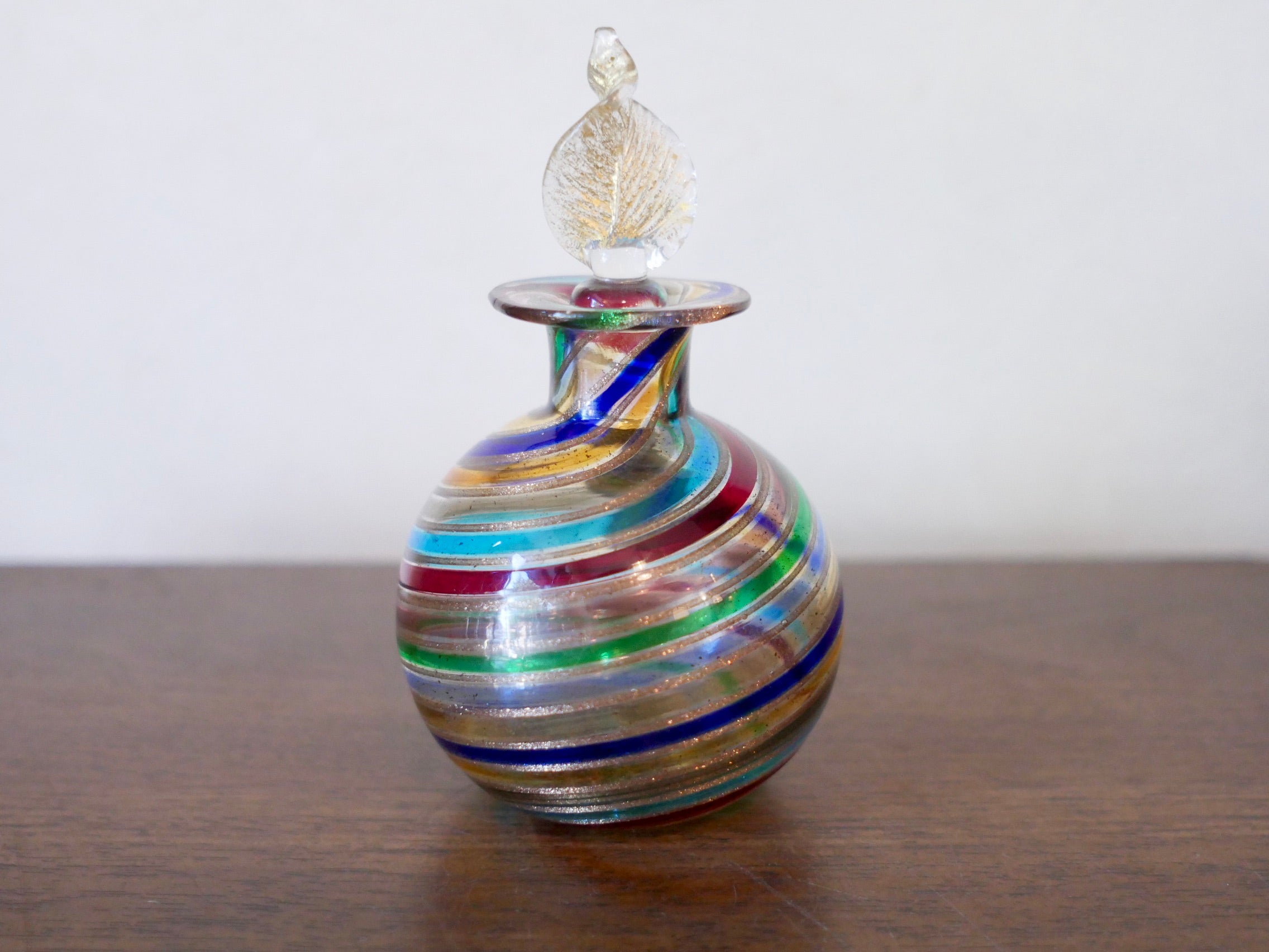 ベネチアンガラス ムラーノグラス レース柄 蓋付き オブジェ イタリア