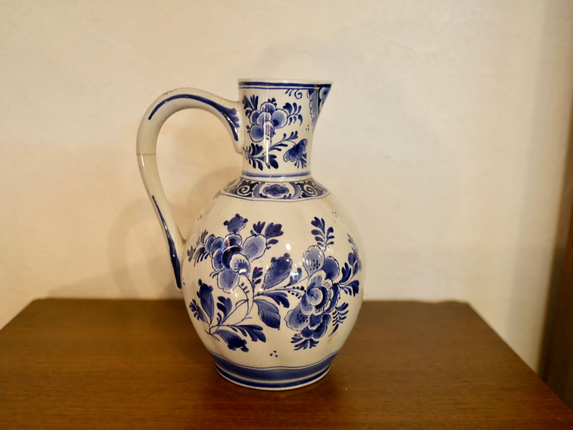 ロイヤルデルフト 破格！オランダのビンテージ超大型花瓶で細かく描き