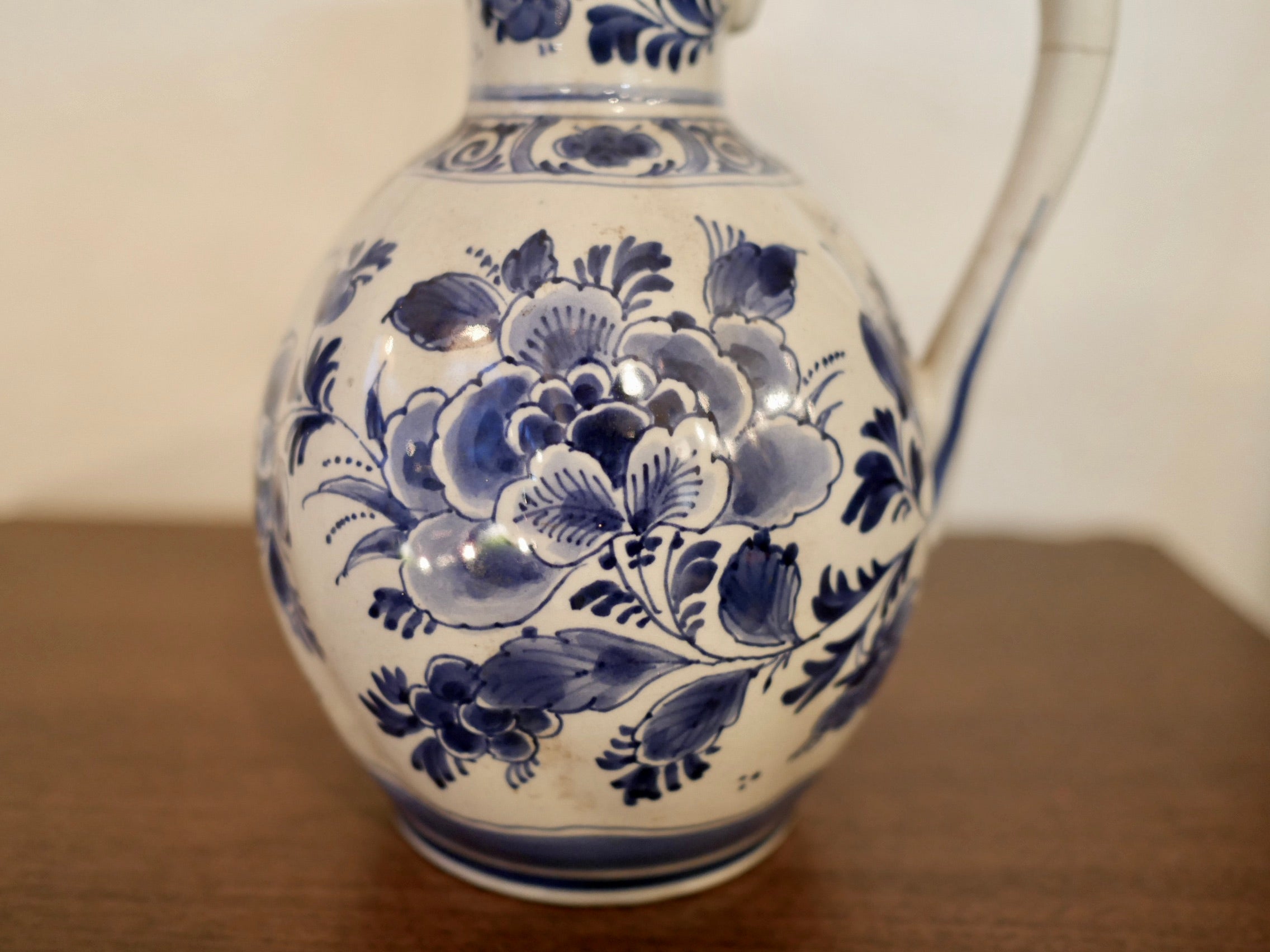 ロイヤルデルフト 破格！オランダのビンテージ超大型花瓶で細かく描き