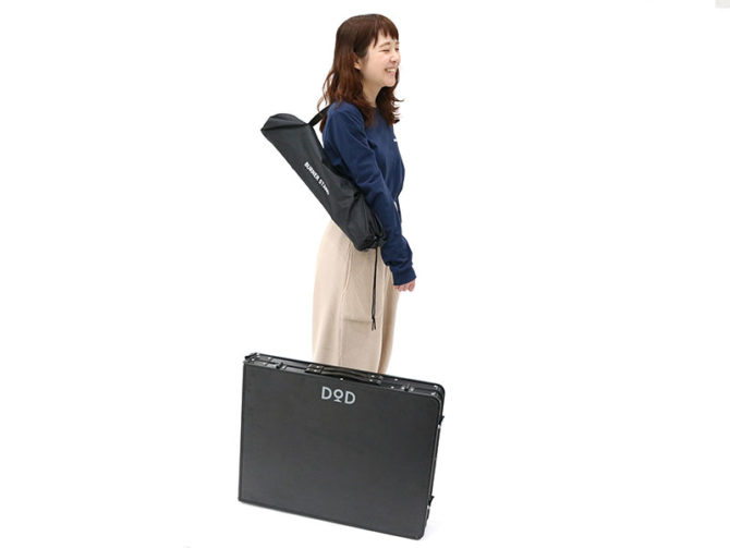 DoD キッチンテーブル クッキングキング ブラック 収納バッグ付き 楽天