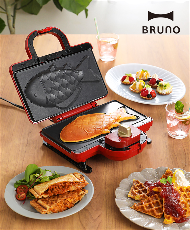 BRUNO ホットサンドメーカー ダブル レッド BRUNO ホットサンド