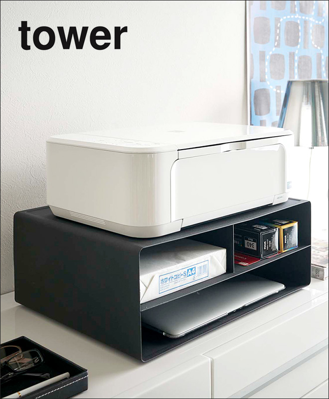 ノートパソコン収納付きプリンター、ファックス台 ノートパソコン収納