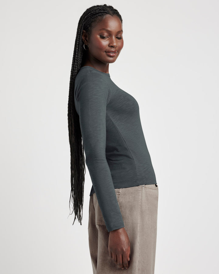 Long Sleeve Rib Tee | Splendid