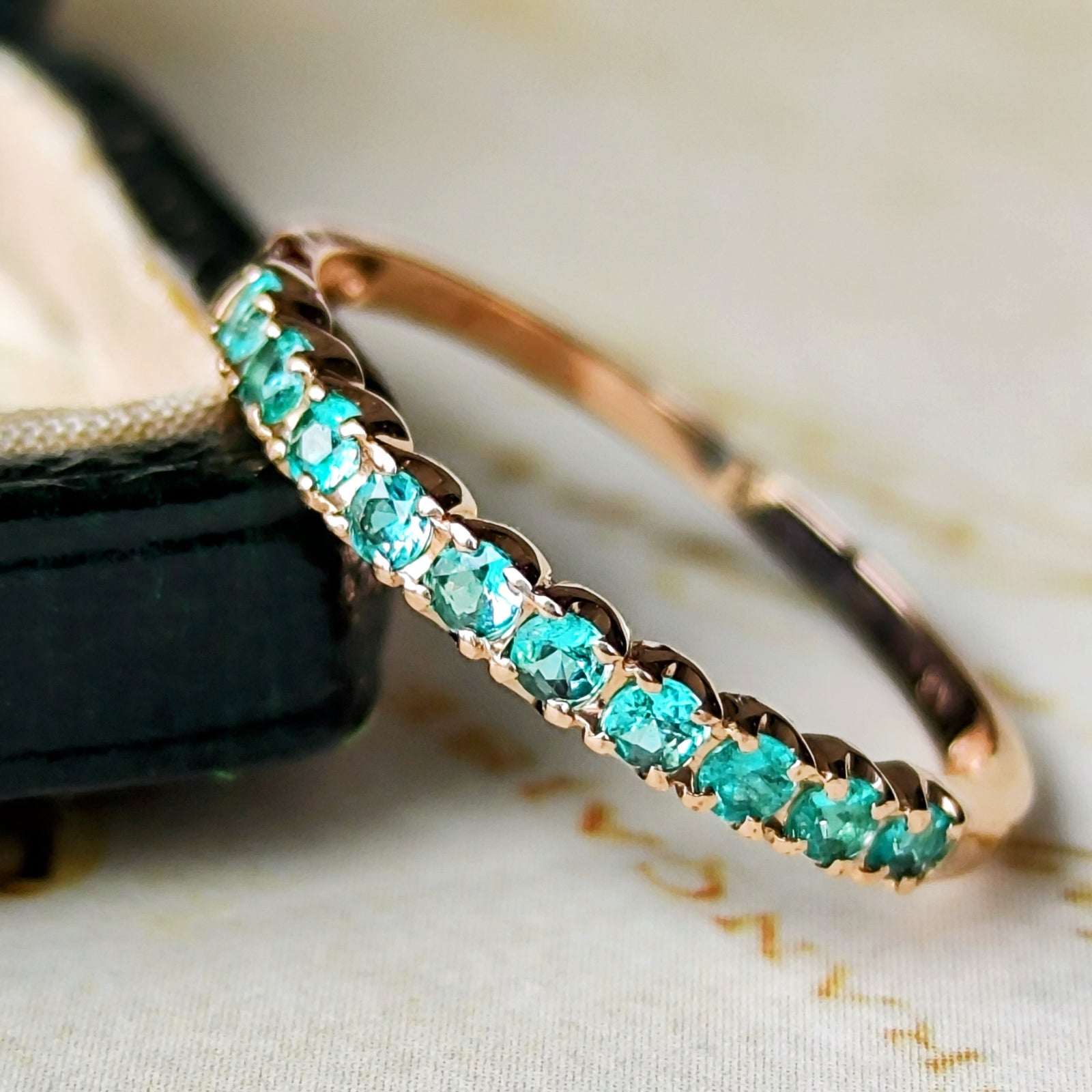 ビカビカネオン!!☆ブラジルバターリャパライバトルマリン18金Ptリング