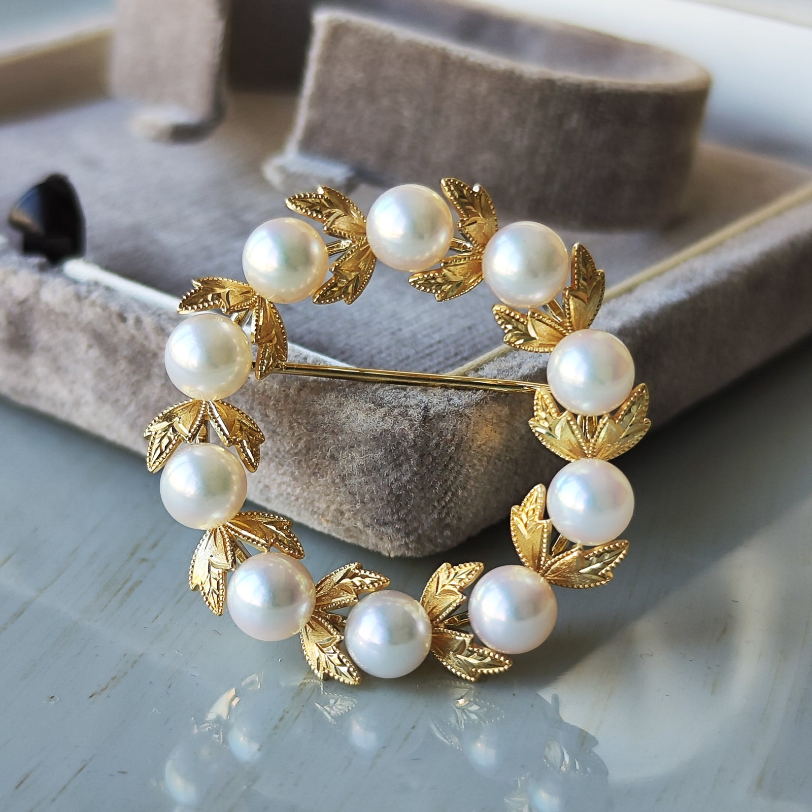 MIKIMOTO ミキモト 真珠 ブローチ 皇室御用達