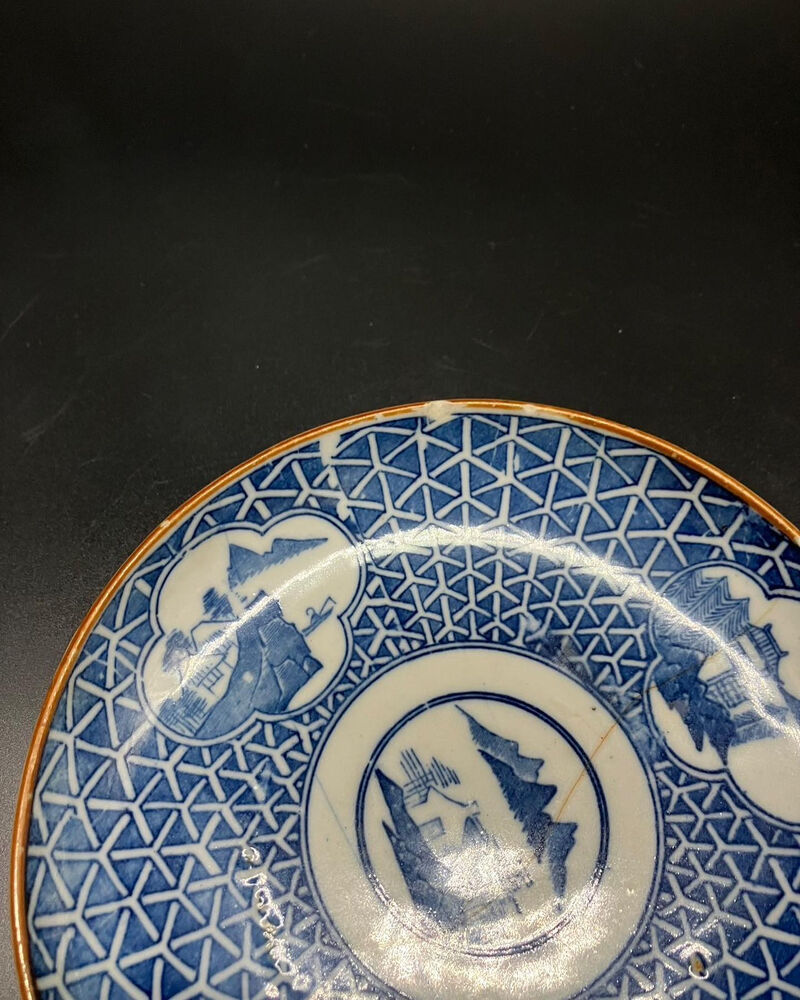 古陶磁 骨董 小皿 金継ぎ 金直し 5枚 古陶磁 骨董 小皿 金継ぎ 金直し