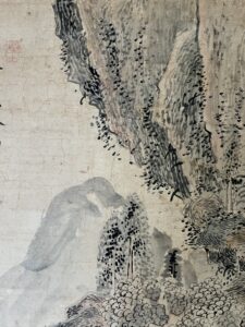 骨董水妖｜池大雅筆 楓林停車図