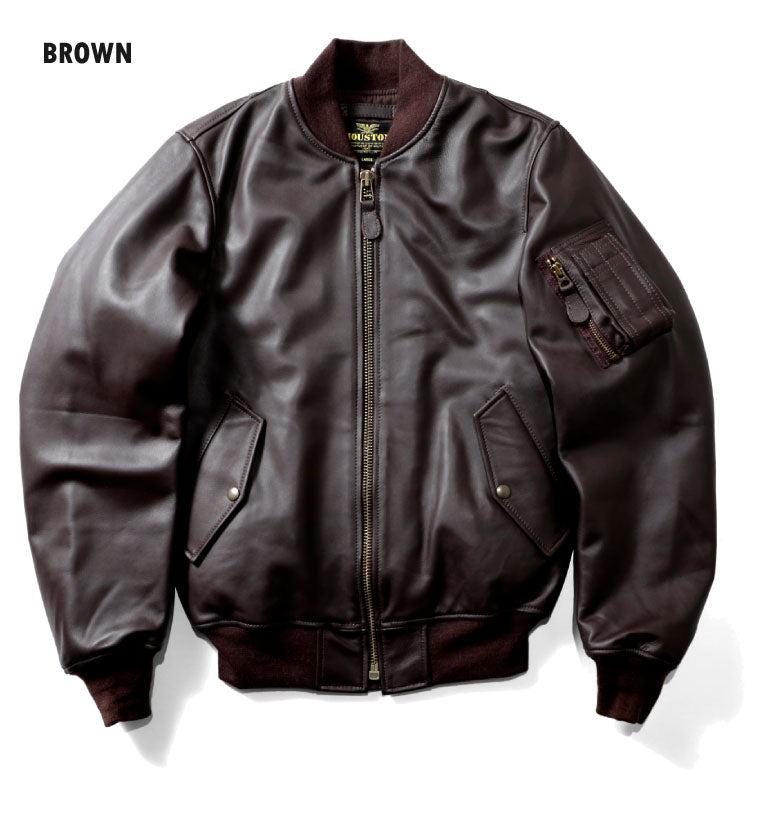 HOUSTON SHEEP LEATHER MA-1 FLIGHT JACKET – SUKAJACK