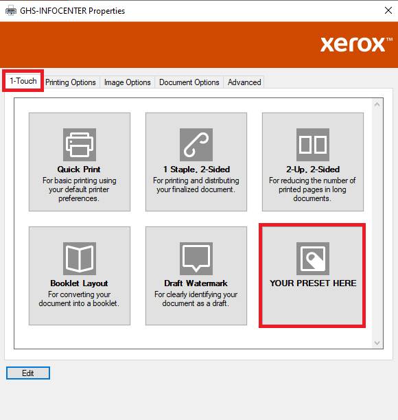 SAU19 Knowledge Base - Xerox Presets for Windows