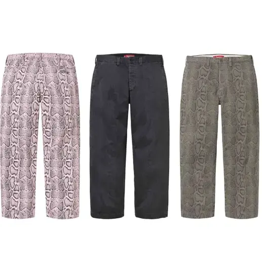 Snake Print Chino Pant | Supreme 24ss