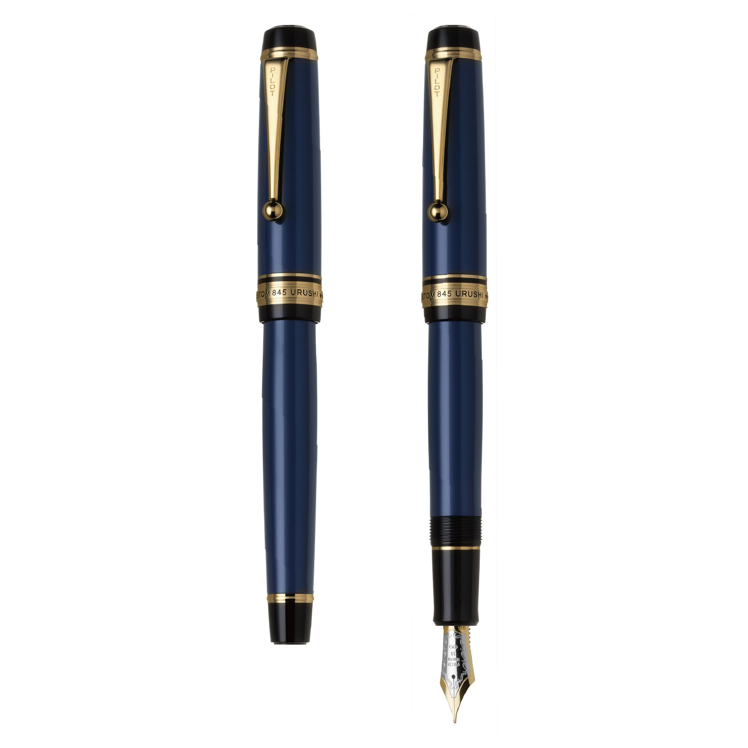 大型ペン先の美しい漆塗り万年筆「カスタム845」に新色の「紺青