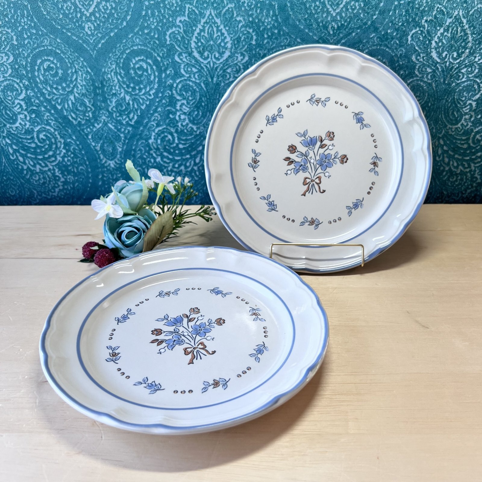 たち吉 TACHIKICHI Gordella collection STONE WARE 19.5cmプレート皿2