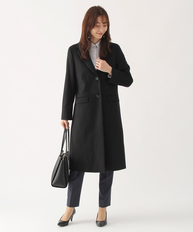 S～LL】【名品】ロング丈シングルチェスターコート【super100's