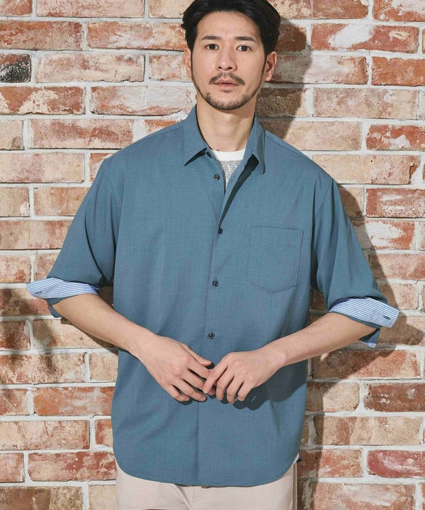 ストレッチカチオン七分袖シャツ｜メンズファッション通販 MEN'S BIGI