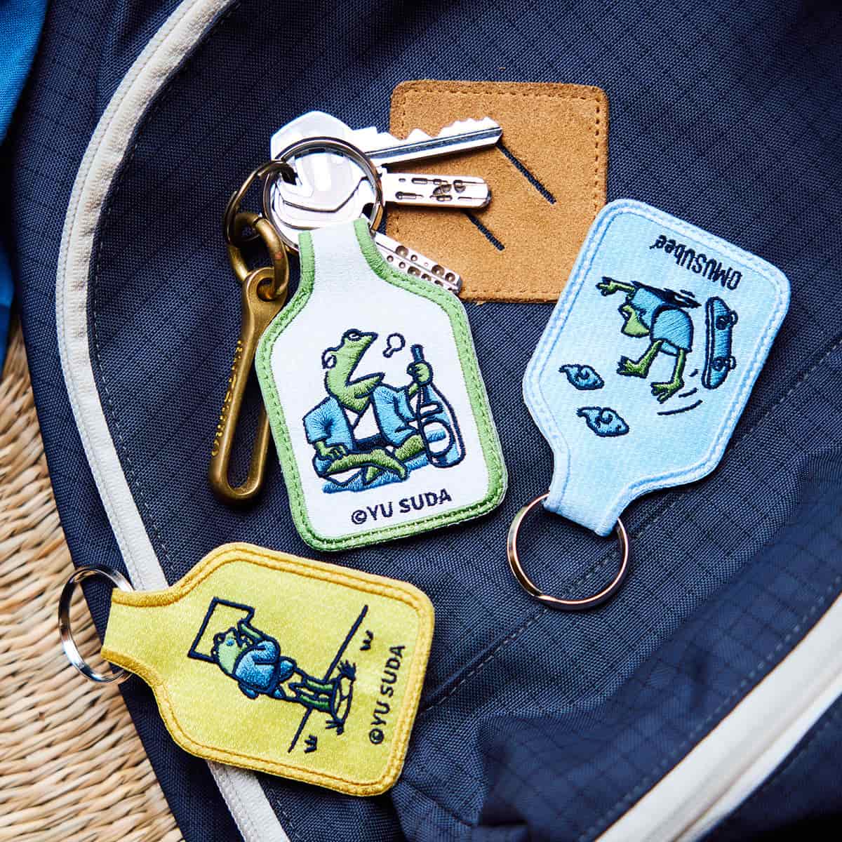 YU SUDA × Japan Craft】伝統と遊び心の刺繍キーホルダー スケボー