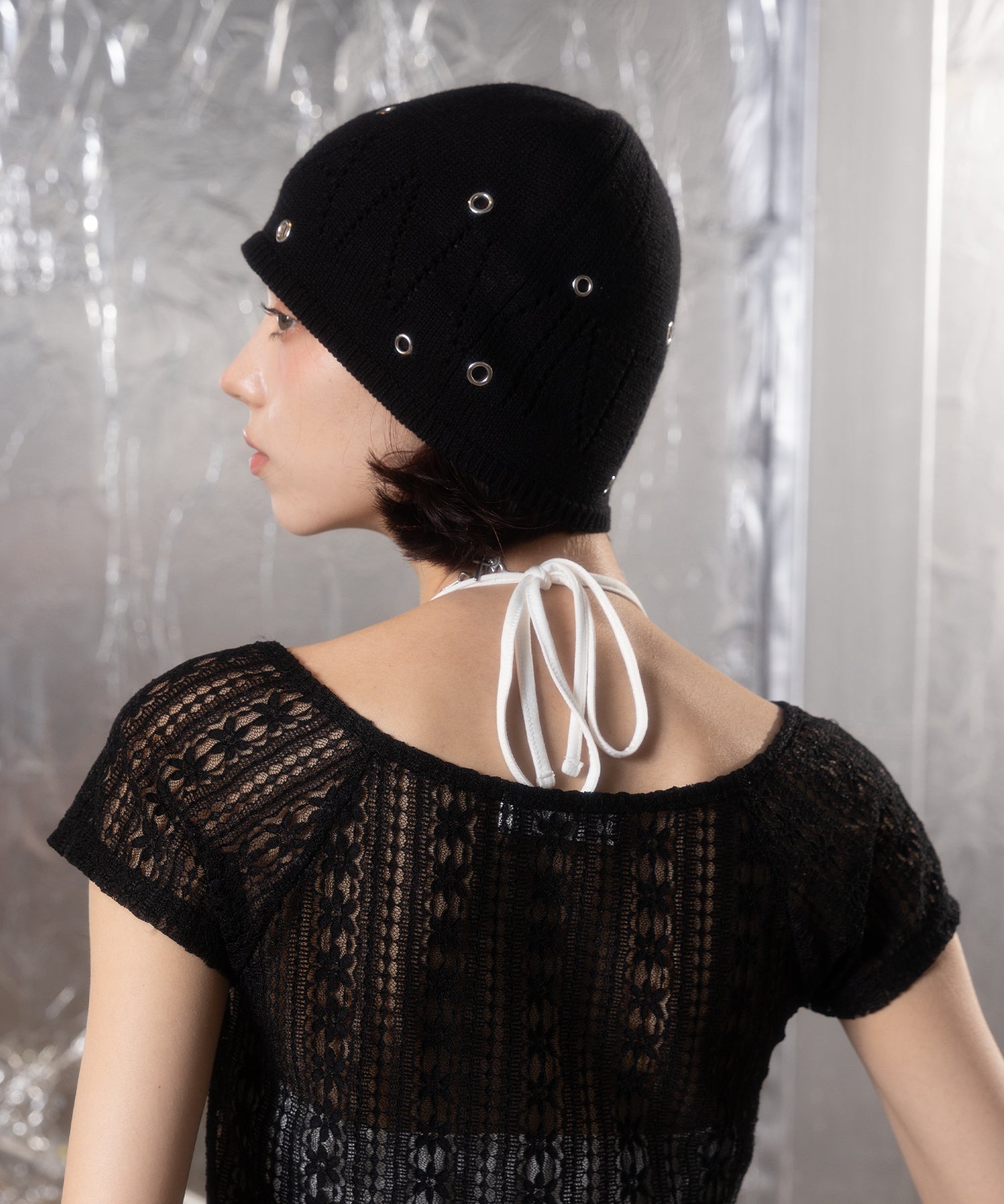 公式完売・吉田玲香さん愛用】undecorated ウールニットビーニー 黒