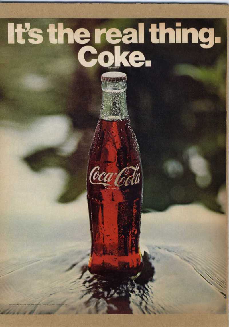 ビンテージ 広告 ポスター コカコーラ 清涼飲料水 (Coca-Cola)1960's