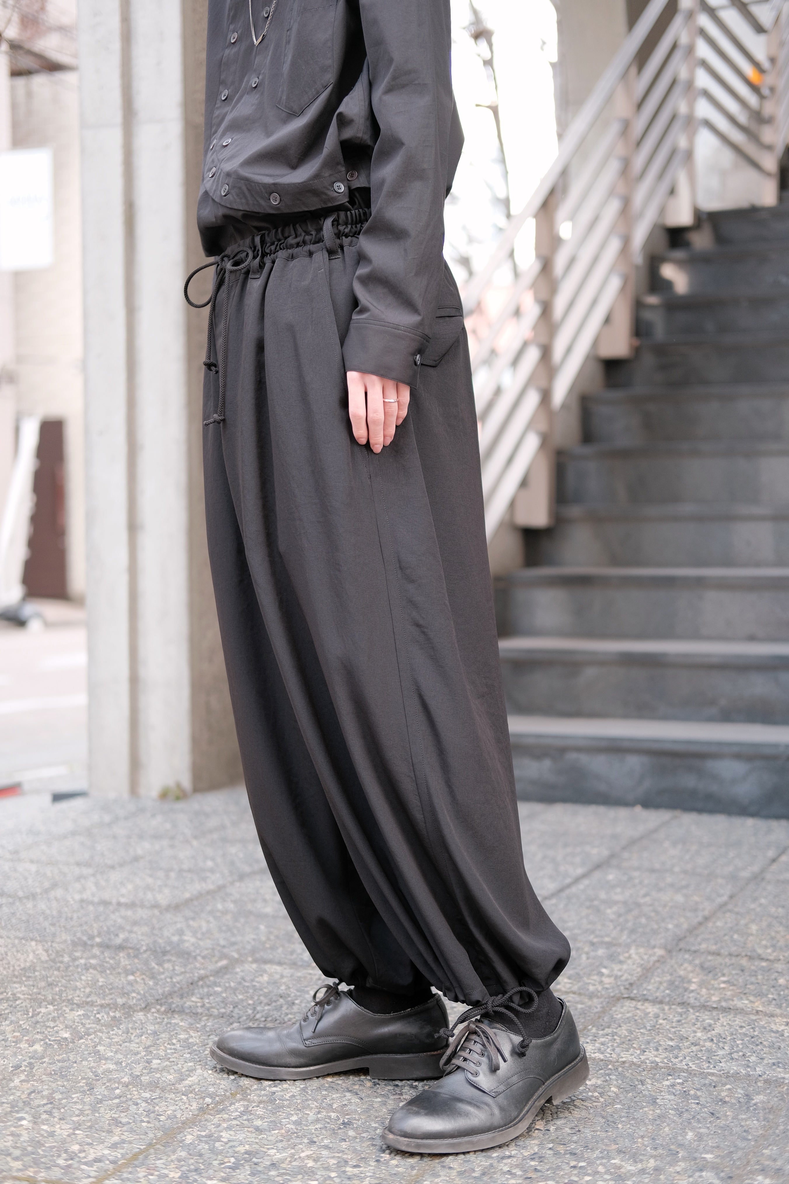 Yohjiyamamoto ワイドキュロットハイウエストパンツ Yohjiyamamoto