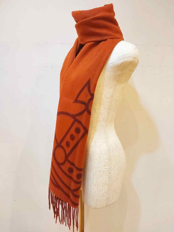 ◇ Vivienne Westwood【ワンポイントORB ウールリバーシブルマフラー