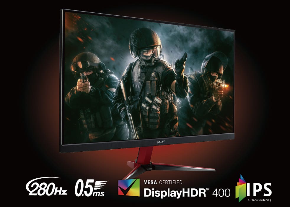 Acer Nitro ゲーミングモニター 27インチ フルHD IPS 280Hz 0.5ms