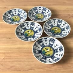 九谷焼 新品 染付瓔珞門時代画風 吉田屋 小皿 4号皿 5枚 - メルカリ