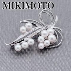 MIKIMOTO ミキモト 11Pパール ブローチ アコヤ真珠 リボン 葡萄 - メルカリ