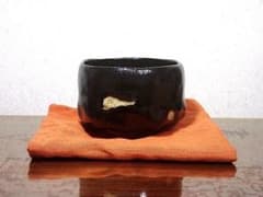 楽焼 大徳寺 大亀老師 銘：古里 陶工 佐々木輝夫 作 茶碗 共箱 無傷