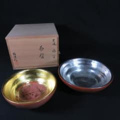 茶碗 陶造 楽焼 嶋台 金銀 貫入 木箱 共箱 茶道具 抹茶碗 茶器 - メルカリ