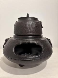 鉄製茶釜セット 蓋付き - メルカリ