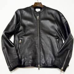 UNITED TOKYO ラムレザー シングルライダースジャケット 羊革 黒