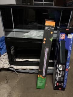 R &H様専用】GEX 90cm水槽 自作木製水槽台 ライト 上部フィルター