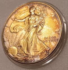 独特の輝き 2000年 アメリカ イーグル銀貨 純銀(.999) - メルカリ