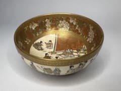 錦光山】超絶技巧 薩摩 金蘭手 色絵 金彩 風俗図茶碗 - メルカリ