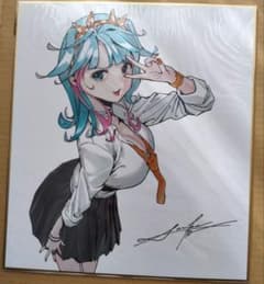 非売品 『つららちゃんは雪ギャル』 三可九丸氏 複製サイン色紙 抽選