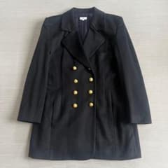 美品【フォクシー】コート ジャケット カシミヤ 金ボタン ブラック