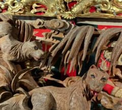 彫刻 木彫 欄間 だんじり 山車 神社仏閣 犬 動物 和柄 - メルカリ