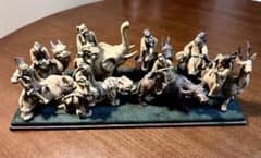 中国美術 工芸品 石湾人形 神獣八仙 (大) - メルカリ
