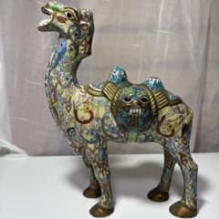 19世紀 景泰藍（七宝焼き）駱駝 置物 インテリア 骨董 アンティーク 美