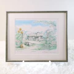 真作保証 内田新哉 少年時代 リトグラフ 版画 エディション 直筆サイン
