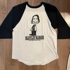 USA製】90s マリリンマンソン × スヌーピー 7分袖 ラグランTシャツL