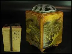 名品 輪島塗 初音蒔絵 香炉 純銀 火屋 美品(K-YC574) - メルカリ