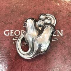 美品 ジョージジェンセン ブローチ スズラン 100C