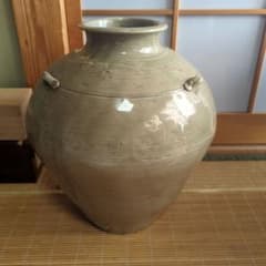 ♥古瀬戸三耳壺壷473mm花瓶骨董古玩中国